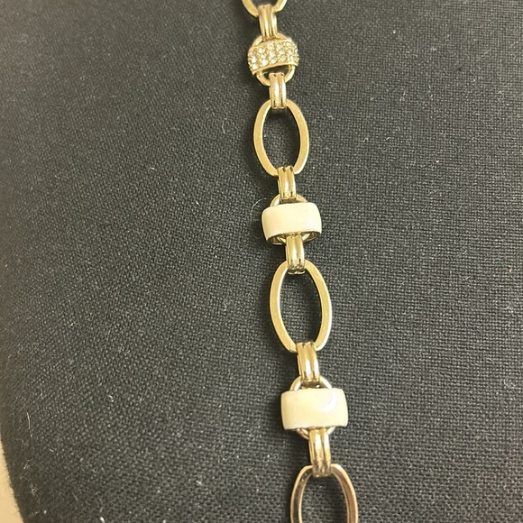 ColdWater Creek, Cream and Gold Necklace, 40”, Excellent Condition - Picture 3 of 7